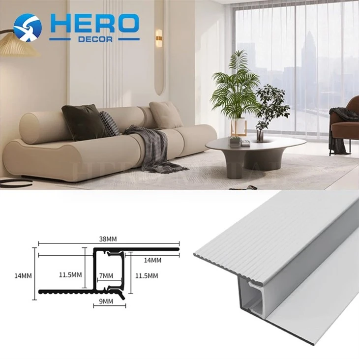 Aluminium Plaster Ceiling Profile size diagram